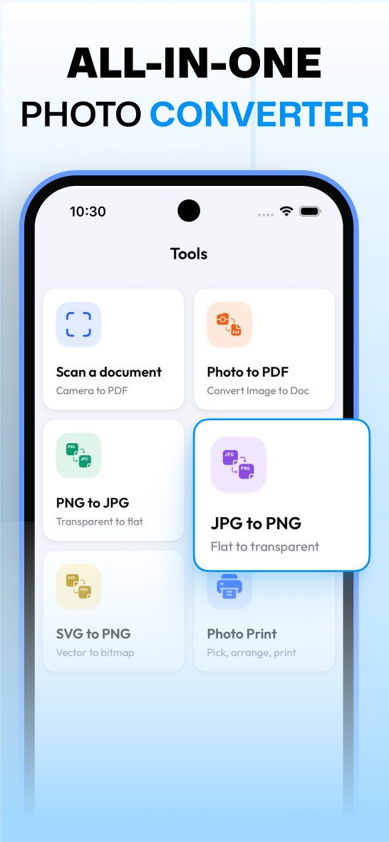 Photo Printer app screen: Save now, finish later